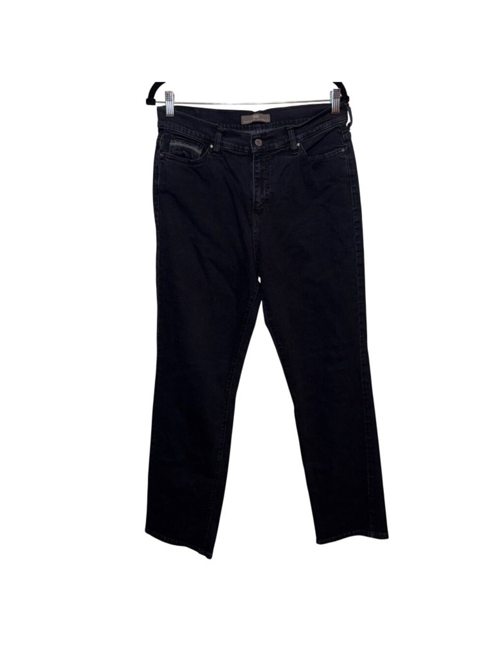 Levis Womens 512 Perfectly Slimming Straight Leg Black Denim Jeans Size 14M